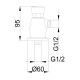 Кран нажимной для писсуара FRAP F7201 механический, хром