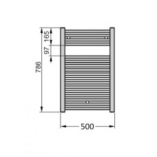 Сушка для полотенца Zehnder Virando AB-080-050 Chrom