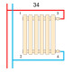 Радиатор Quantum 2, высота 1500 мм боковое подключение