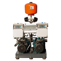 Leo Станція підвищення тиску 2×1.5кВт Hmax 57.5м Qmax 160л/мин 19л + каскадне управління 3.0 (22ACm150-2AVF-2.2M-19)