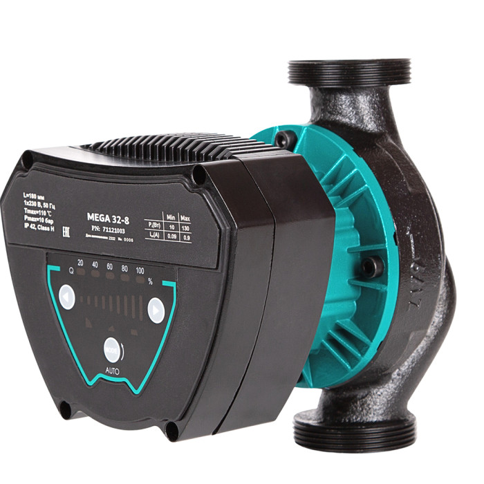 Насос циркуляційний енергозберігаючий 8-130Вт Hmax 8м Qmax 108л/хв Ø1½