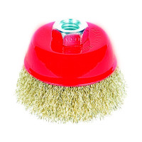 SIGMA Щітка дротяна чашоподібна Ø65мм М14×2мм (латуньованна) (9014061)