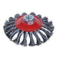 SIGMA Щітка дротяна конусоподібна Ø115мм М14×2мм (сталева кручена) (9024111)