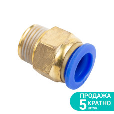 Штуцер цанговый (прямой) Ø12мм МТ 1/4" SIGMA (7026971) (5 шт)