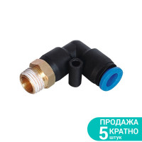 Штуцер цанговий (кутовий) Ø10мм МТ 3/8