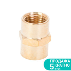 З'єднання FT 1/4" × 1/4" (латунь) SIGMA (7025111) (5 шт)