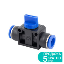 Соединение цанговое (с краном) Ø10×10мм SIGMA (7026781) (5 шт)