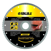 SIGMA Круг відрізний алмазний 