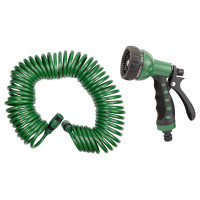 Grad Набір поливальний: шланг спіральний 15м + пістолет-розпилювач 7-ми режимний (5019075)