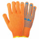 Рукавички трикотажні з крапковим ПВХ покриттям р10 Універсал (помаранчеві) SIGMA (9442671) (12 пара)