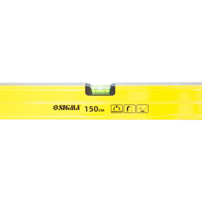 Уровень магнитный 3 капсулы + глазок 150см SIGMA (3732151)