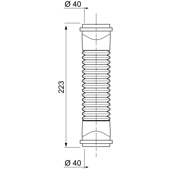 З'єднання гнучке Magiflex Ø40мм F-F 223мм WIRQUIN (9549351)
