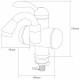 Кран-водонагрівач проточний LZ 3.0кВт 0.4-5бар для раковини гусак вигнутий на гайці AQUATICA LZ-5A111W (9795003)