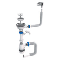 TAU Сифон для кухонної мийки з пластиковим випуском 3½