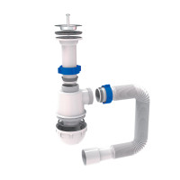 TAU Сифон для кухонної мийки з нержавіючим випуском 1½