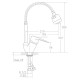 Смеситель s43 Ø40 для кухни гусак гофрированная на гайке TAU SM-4B644C (9843150)