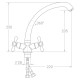 Смеситель s85 ½" для кухни гусак ухо на гайке TAU VN-4B460C (9885130)