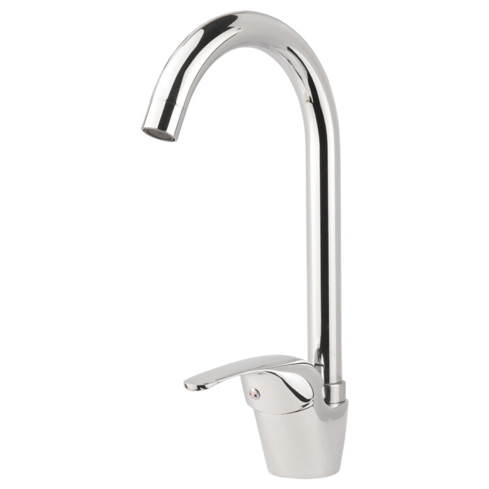 Змішувач s55 Ø40 для кухні вилив високий вухо на гайці AQUATICA (9755100)