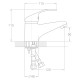 Смеситель TN Ø35 для раковины литой на шпильке TAU (TN-2A142C) (2 шт)