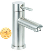 AQUATICA Змішувач KT Ø35 для раковини литий на гайці SS KT-1A170P (9722001)