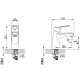 Смеситель SERIO Ø35 для раковины литой на шпильке CORSO (DC-2A146C) (9626000)