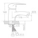 Смеситель s43 Ø40 для раковины на шпильке TAU SM-2A144C (9843000)