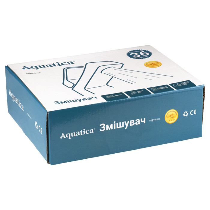 Змішувач s37 Ø35 для раковини литий на шпильці (B) AQUATICA (9737005)