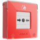 Ajax ManualCallPoint (Red)Jeweller - Беспроводная настенная кнопка для активации пожарной тревоги вручную – красная