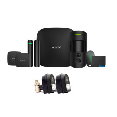 Ajax StarterKit CAM + LeaksProtect (2шт) + WallSwitch + кран з електроприводом Honeywell 220 DUO ДУ32 (HAV32) (006458)