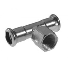 Inox тройник с внутренней резьбой press 54 x 1/2" x 54