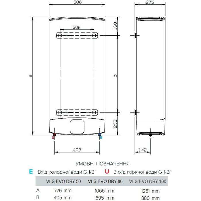 Водонагрівач (бойлер) ARISTON VLS EVO DRY 80