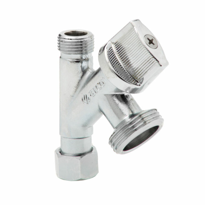 Кран кульовий з притискною гайкою ARCO CONECTA 1/2″х1/2″х3/4″ (280020)