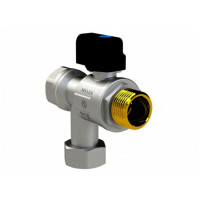 Кран кульовий котловий кутовий з фільтром та накидною гайкою ARCO 3/4″ ЗВ (150824)