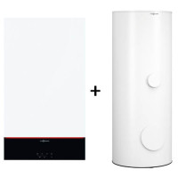 Пакетна пропозиція котел Viessmann Vitodens 100 B1HF 25 кВт з бойлером, датчиком та димоходом (Z023196)
