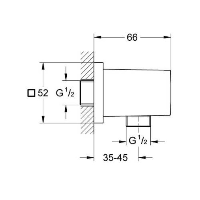 Набір для душу Grohe SmartControl Cube на 2 споживача прихованого монтажу  (23409SC0)