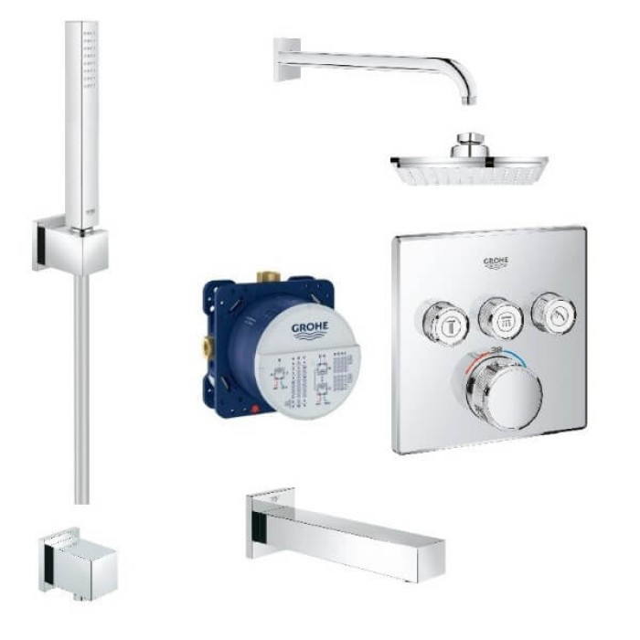 Набор для душа Grohe SmartControl Cube на 3 потребителя скрытого монтажа  (23409SC2)
