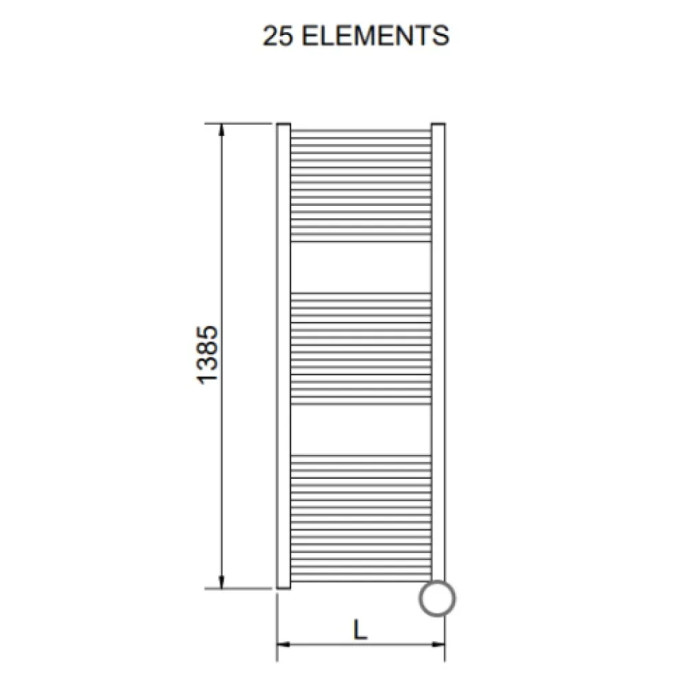 Электрический полотенцесушитель Cordivari Lisa 22 STD 1385x500 700 Вт (3581646100056)