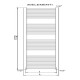Полотенцесушитель Cordivari RDT Lisa 22 450/1800 белый (3551646101013)