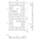 Водяной полотенцесушитель Genesis Aqua Labyrinth 100x53 черный (GA-8002)
