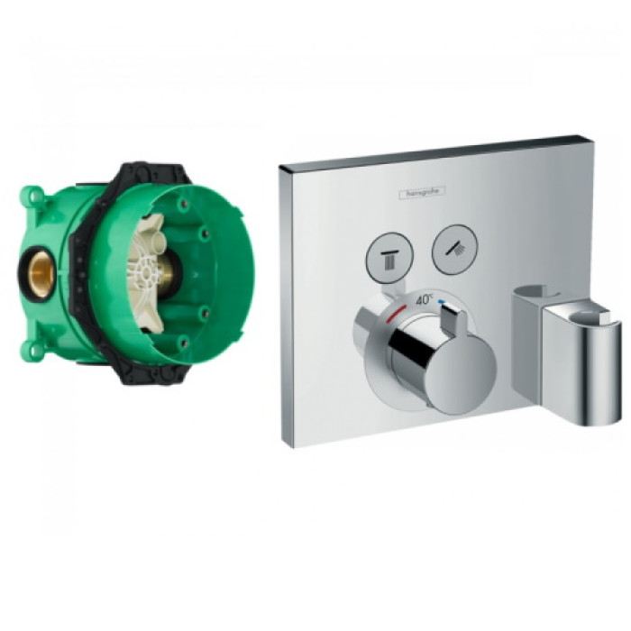 Термостат Hansgrohe Showerselect на 2 потребителя + скрытая часть