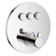 Смеситель для ванны Imprese Smart Click, термостат, скрытого монтажа, латунь, хром