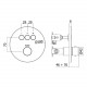 Термостат для душа Paffoni Compact box CPT 019 ST скрытого монтажа (3 функции), Steel