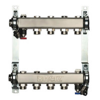 HERZ Колектор для опалювальних контурів DN25 на 6 виходів з запірними кран-буксами (1863406)