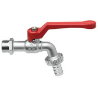 Кран шаровый поливочный Bonomi ARNO 1/2 алюминиевая ручка (73000204R)