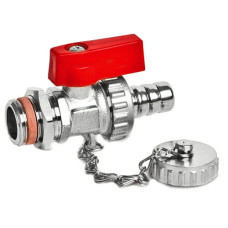 Кран кульовий зливний Bonomi 1/2 під ключ хром PN25 (77591104) (77591104)