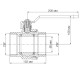 Кран кульовий Bonomi Missouri 2 1/2 (DN65) сталева ручка (79510115)
