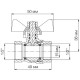 Кран кульовий Bonomi TAMIGI 1/2 ВВ PN40