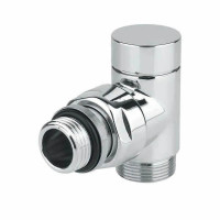 Кран відсікаючий кутовий ХРОМ Ø1/2″ х 24-19 CYLINDER Carlo Poletti Srl (V30211B)