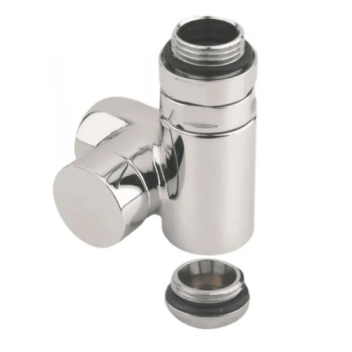 Кран відсікаючий трьохосьовий ХРОМ Ø1/2″ DX (правий) COMBI CORNER (підкл. тену) Carlo Poletti Srl (V110410BDX)