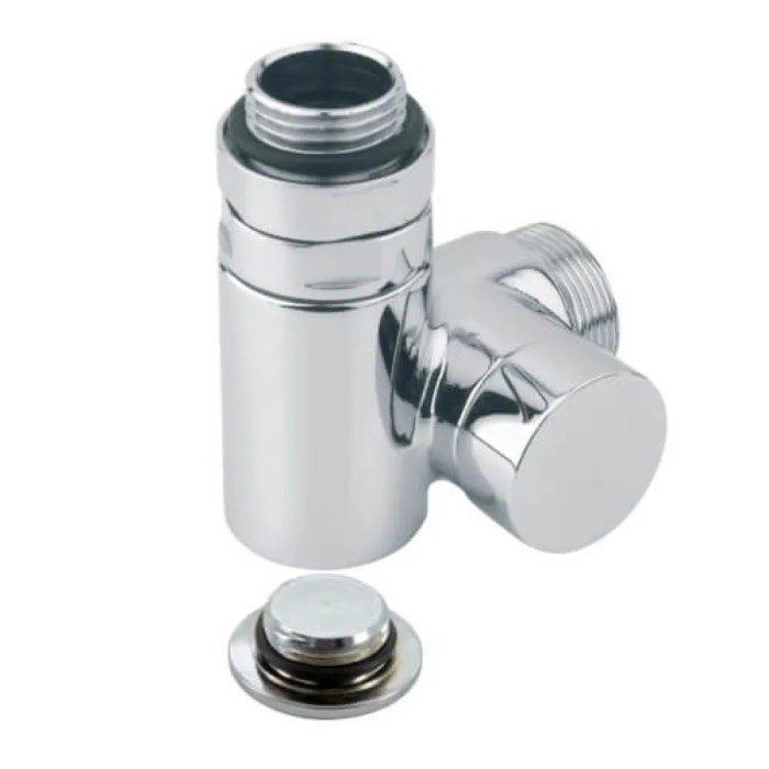 Кран отсекающий трехосевой БЕЛЫЙ Ø1/2″x3/4″ DX (правый) COMBI CORNER (подкл. тену) Carlo Poletti Srl (V110212EDX)